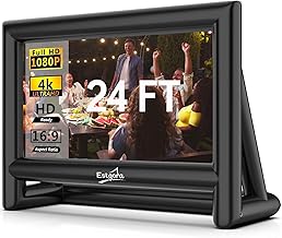 Estgora 24FT Inflatable Movie Screen, Inflatable Projector Screen for Outside, Blow Up Projector Screen with Air Blower,Front & Rear Projection Screens for Outdoor Movie Night Backyard Pool Party Fun