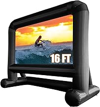 HuaKastro 16 FT Outdoor Inflatable Projector Screen with Stable Base and Quiet Fan